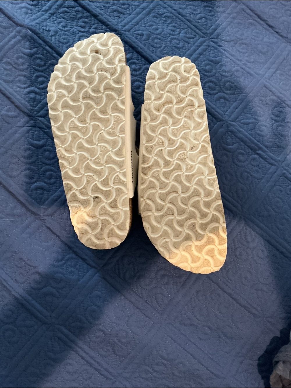 Birkenstock White Triple-Buckle Sandals / Size 38 - Picture 3 of 3